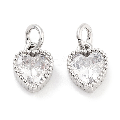 Brass with Cubic Zirconia Pendants KK-P271-42P-A-1