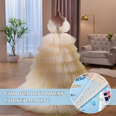 Mesh Bridal Dress Zipper Replacement DIY-WH0496-06B-1