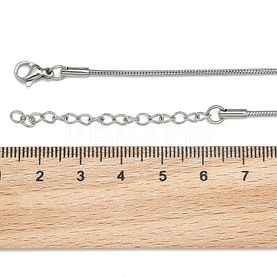 Tarnish Resistant 304 Stainless Steel Snake Chain Bracelets STAS-M175-10P-A-1