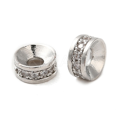 Rack Plating Brass Cubic Zirconia Beads KK-K349-03P-1
