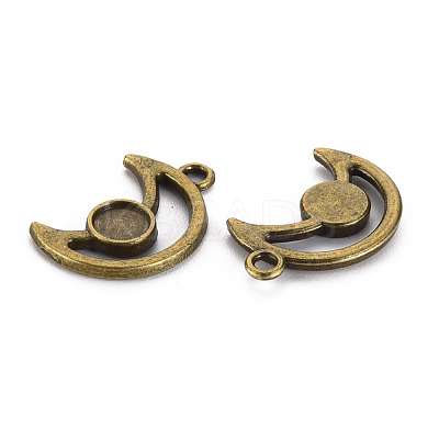 Tibetan Style Alloy Pendant Cabochon Settings PALLOY-N160-030AB-1