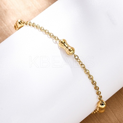 304 Stainless Steel Rolo Chain Bracelets for Women BJEW-C094-09G-1