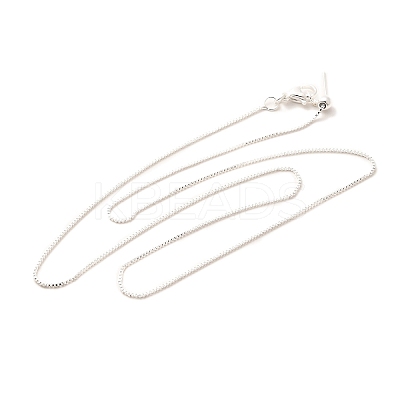 1mm Rack Plating Brass Box Chain Adjustable Slider Necklaces for Women Men MAK-L044-01S-1