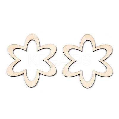 Unfinished Natural Poplar Wood Big Pendants WOOD-TAC0012-11-1