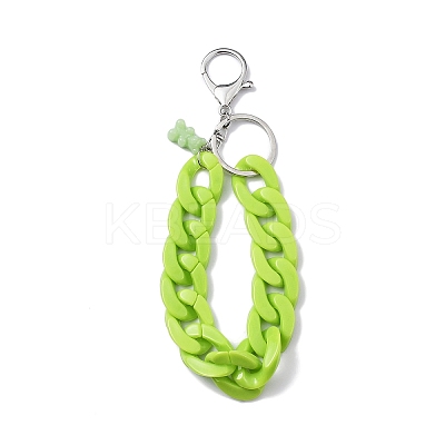 Acrylic Curb Chain Keychain KEYC-JKC00632-05-1