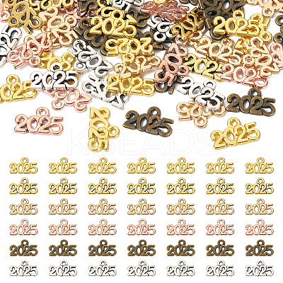 120Pcs 6 Colors Alloy Tibetan Style Pendants FIND-TA0005-85-1