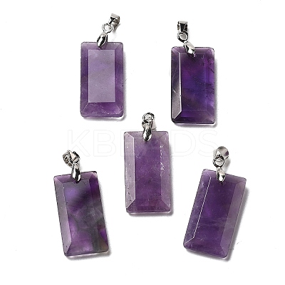Natural Amethyst Faceted Pendants G-U031-04P-05-1