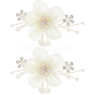 Detachable Cloth Flower Shoe Decoration AJEW-WH0326-76A-1