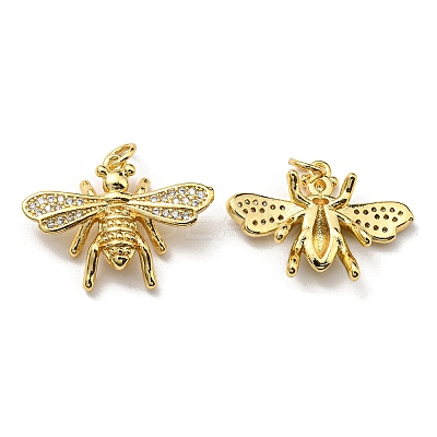 Brass with Cubic Zirconia Pendants KK-K341-21G-1
