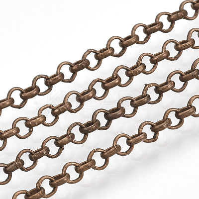 Soldered Brass Coated Iron Rolo Chains CH-S125-08B-R-1