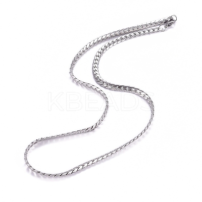 Non-Tarnish Men's 201 Stainless Steel Cuban Link Chain Necklaces LS-NJEW-G340-15P-1