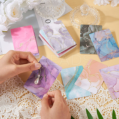 100Pcs 10 Styles Hot Stamping Cardboard Paper Jewelry Display Cards CDIS-TA0001-17-1
