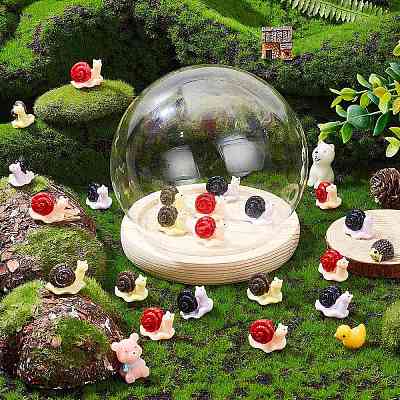 30Pcs 3 Colors Resin Mini Snail Display Decorations AJEW-CP0005-46-1