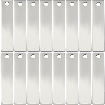 50Pcs 201 Stainless Steel Rectangle Stamping Blank Tag Pendants STAS-SC0008-72-1