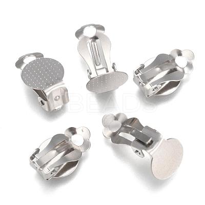 Tarnish Resistant 304 Stainless Steel Clip-on Earring Findings STAS-E482-16P-1