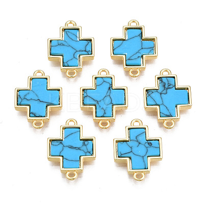 Brass Connector Charms KK-N233-172B-01C-1