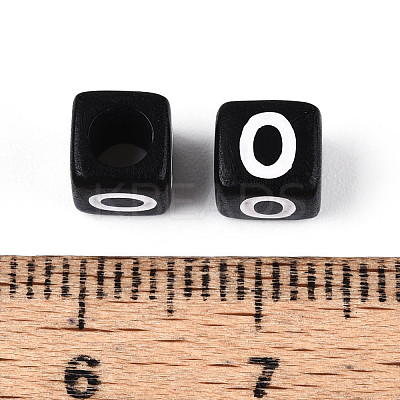 Initial Acrylic Horizontal Hole Beads X-OACR-ZX006-35O-1