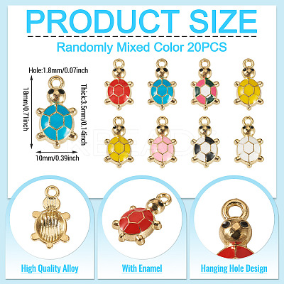 20Pcs Alloy Enamel Pendants ENAM-TA0003-57-1