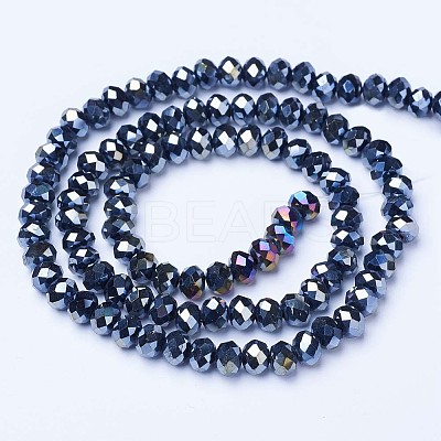 Electroplate Glass Beads Strands EGLA-A034-P3mm-B01-1