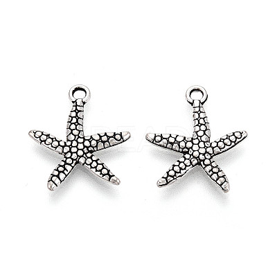 Tibetan Style Alloy Pendants TIBEP-T053-13AS-1