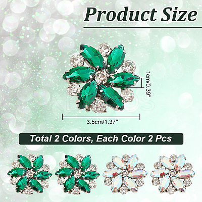 4Pcs 2 Colors Iron Shoe Buckle Clips FIND-AR0004-49-1