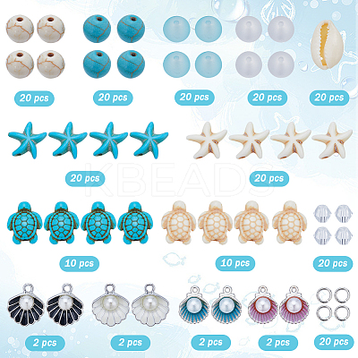 DIY Ocean Theme Bracelet Making Kit DIY-SC0023-36-1