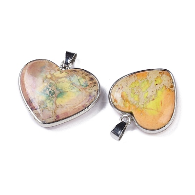 Natural Imperial Jasper Pendants KK-F868-28P-1