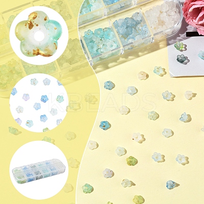 420Pcs 6 Colors Frosted Transparent Acrylic Beads OACR-FS0002-17A-1