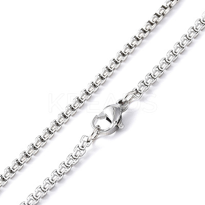 Non-Tarnish 304 Stainless Steel Trapezoid with Tassel Pendant Necklace with Box Chains for Women NJEW-B087-06P-1