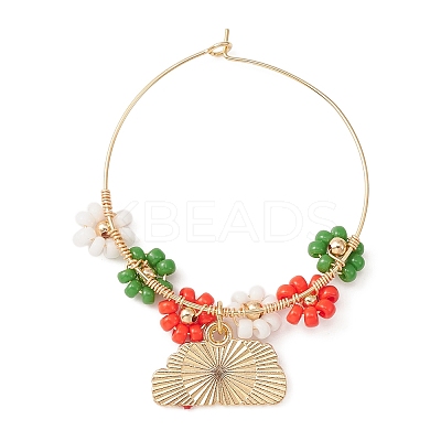 Christmas Theme Alloy Enamel Wine Glass Charms AJEW-JO00188-1