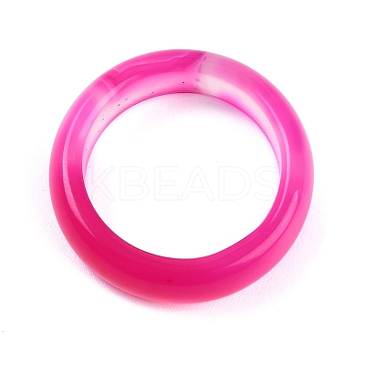 Dyed & Heated Natural Agate Finger Rings for Women RJEW-Z075-02S-1