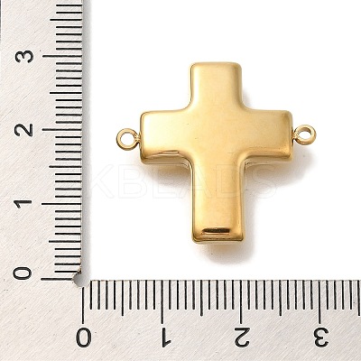 PVD Vacuum Plating 304 Stainless Steel Cross Links Connector Charms STAS-S148-14G-1