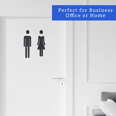 Acrylic TOILET Sign Stickers DIY-WH0569-66A-02-1
