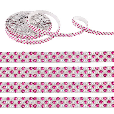 3 Yards Resin Self Adhesive Sewing Trim Hotfix Rhinestone Tape DIY-TA0013-15C-1