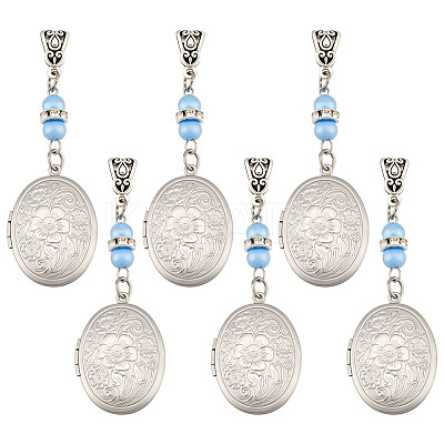 316 Surgical Stainless Steel Locket Pendants PALLOY-MA00006-1