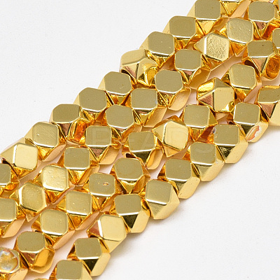 Electroplate Non-magnetic Synthetic Hematite Beads Strands G-Q465-31G-1