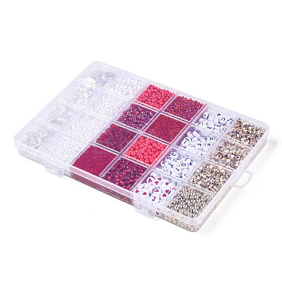 DIY 24 Style Acrylic & ABS Beads Jewelry Making Finding Kit DIY-NB0012-02F-1