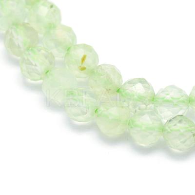 Natural Prehnite Beads Strands G-E411-25-4mm-1