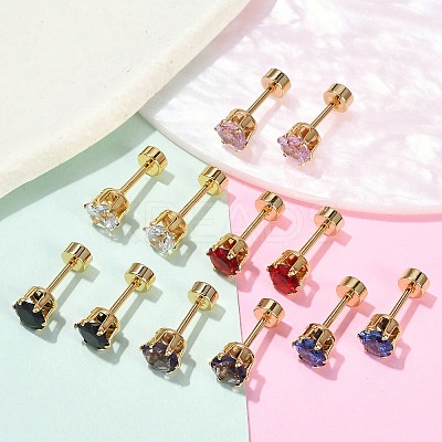 Flat Round Glass Ear Fake Plugs EJEW-H105-22G-C-1