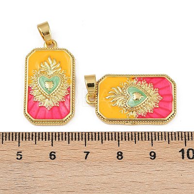 Brass Enamel Pendants KK-L190-008G-03-1