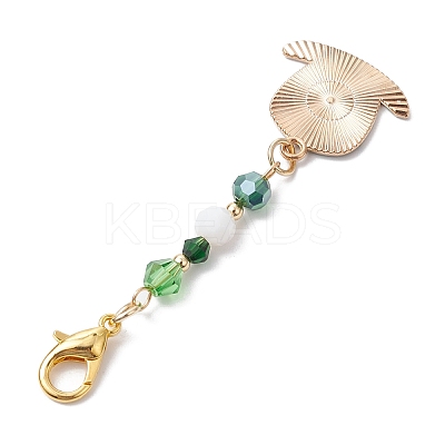 8Pcs 8 Styles Saint Patrick's Day Theme Alloy Enamel Pendant Decoration HJEW-JM02386-1