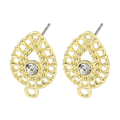 Rack Plating Alloy Stud Earring Finding FIND-C053-04G-1