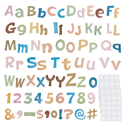 Bohemia Paper Letter Number Decorative Stickers DIY-WH0349-127-1