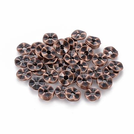 Tibetan Style Wavy Spacer Beads LS-TIBEB-A101871-R-FF-1