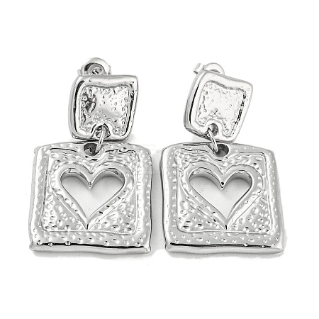 Tarnish Resistant 304 Stainless Steel Dangle Stud Earrings EJEW-M233-13P-1