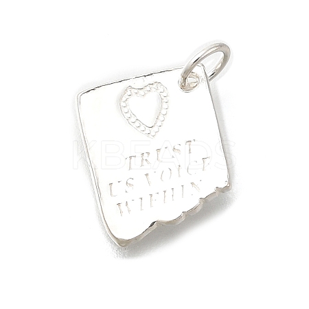 925 Sterling Silver Trust US Voice Within Pendants STER-Q003-01I-S-1