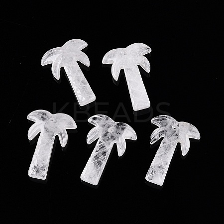 Natural Quartz Crystal Coconut Tree Pendants G-N342-02J-1