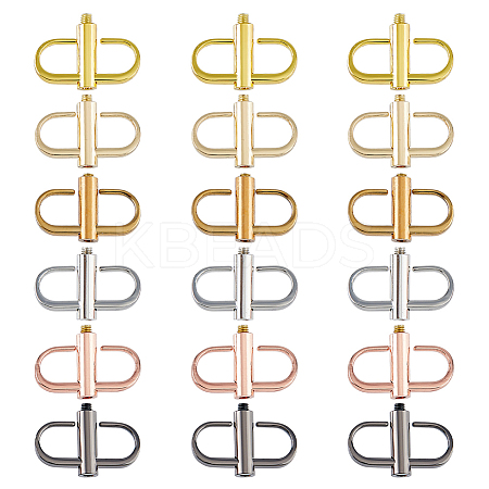 18Pcs 6 Colors Alloy Adjuster Buckles FIND-DC0004-91-1