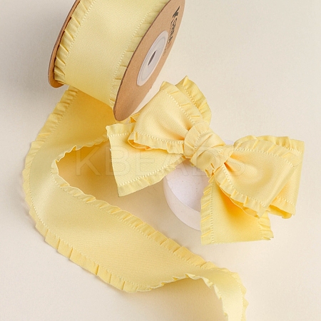 10 Yards Polyester Ruffled Ribbons PW-WG29113-06-1
