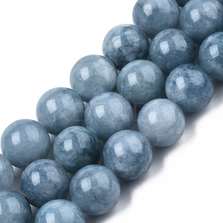 Dyed Natural Quartz Round Bead Strands G-R173-12mm-03-1